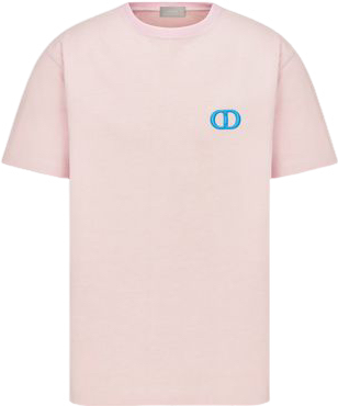 Dior T-Shirt CD Logo Coton Rose Pâle