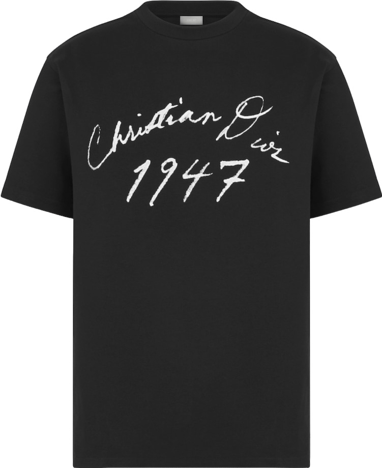 T-shirt Autre Christian Dior 1947 Signature Noir