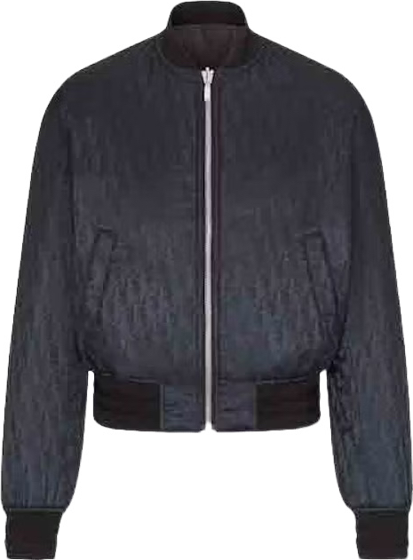 Bomber Jacket Cropped Denim Noir avec Détails Contrastants
