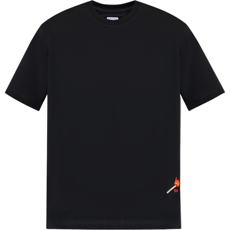 T-shirt Autre Coton Noir avec Détail Graphique