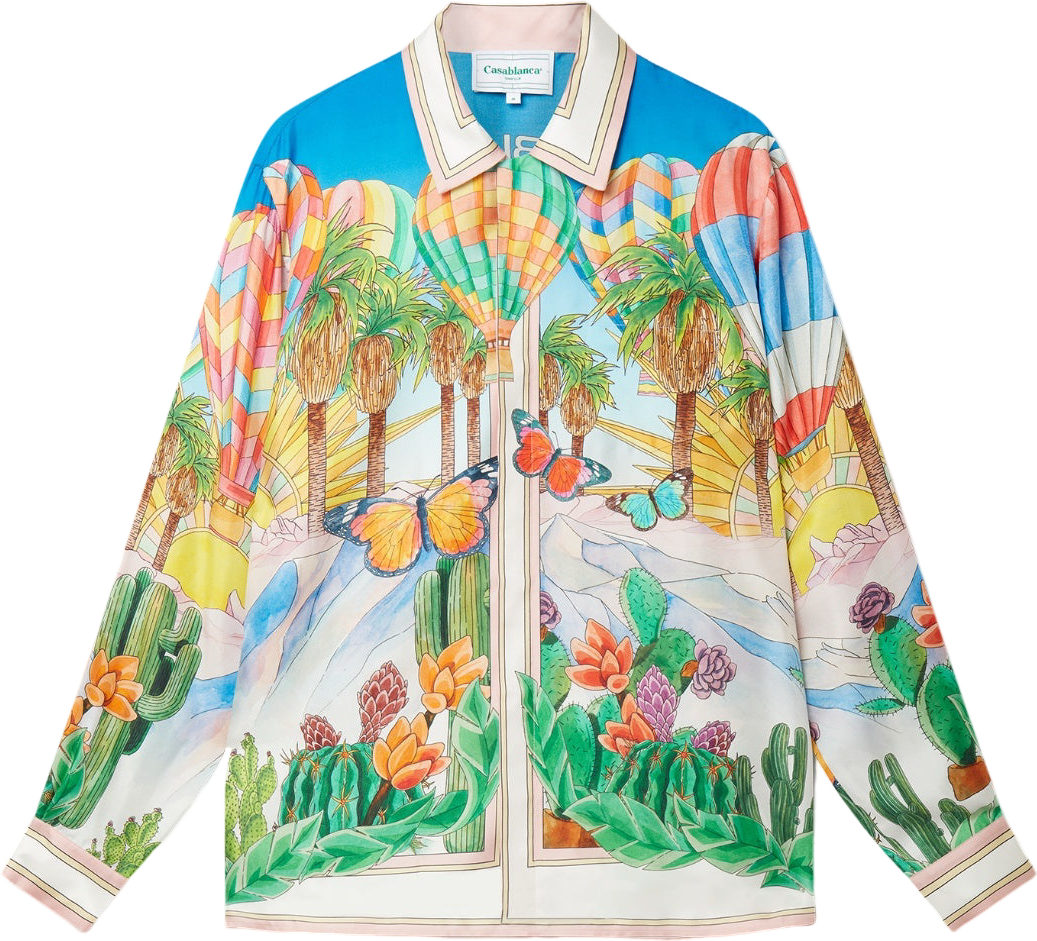 Casablanca Chemise Desert Landscape Imprimé Tropical