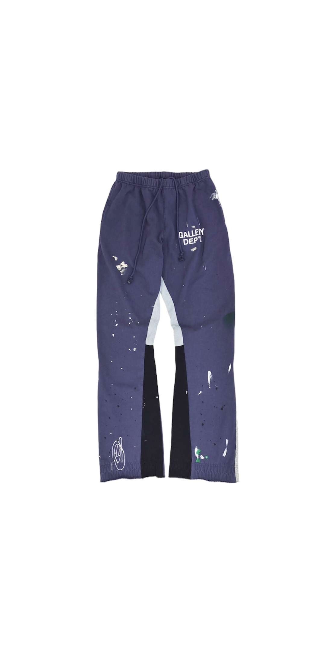 Gallery Dept. Pantalon de survêtement bleu marine détruit