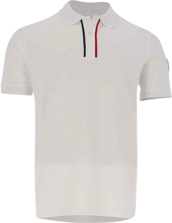 Polo blanc cassé à cordelettes contrastantes