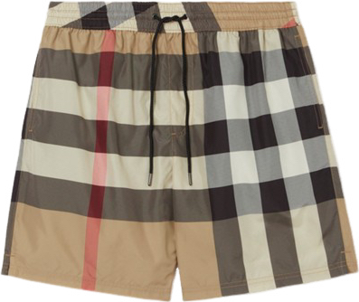 Été Lisse Short à Carreaux Check Beige et Marron