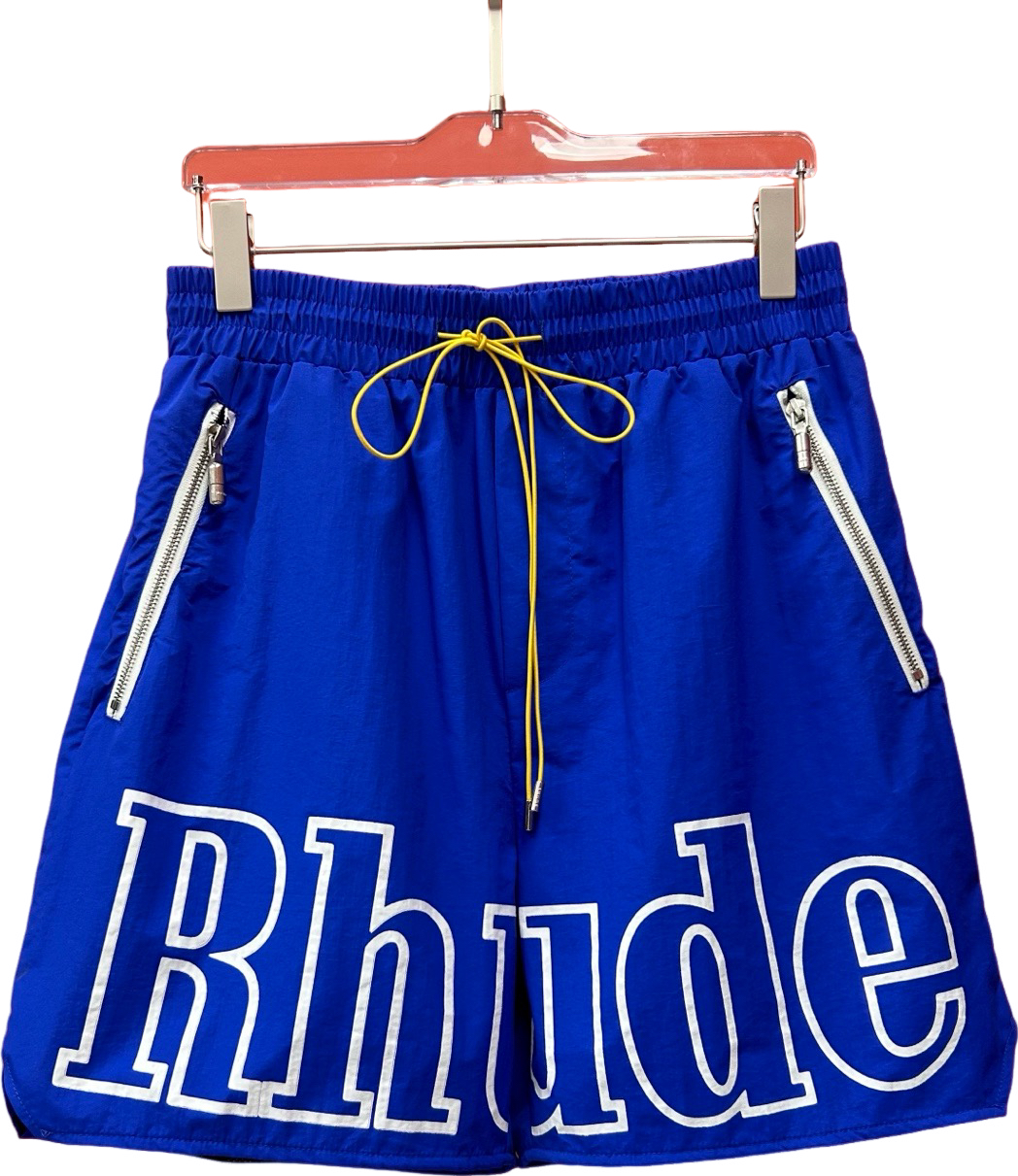 Short Rhude Bleu Royal Logo Imprimé