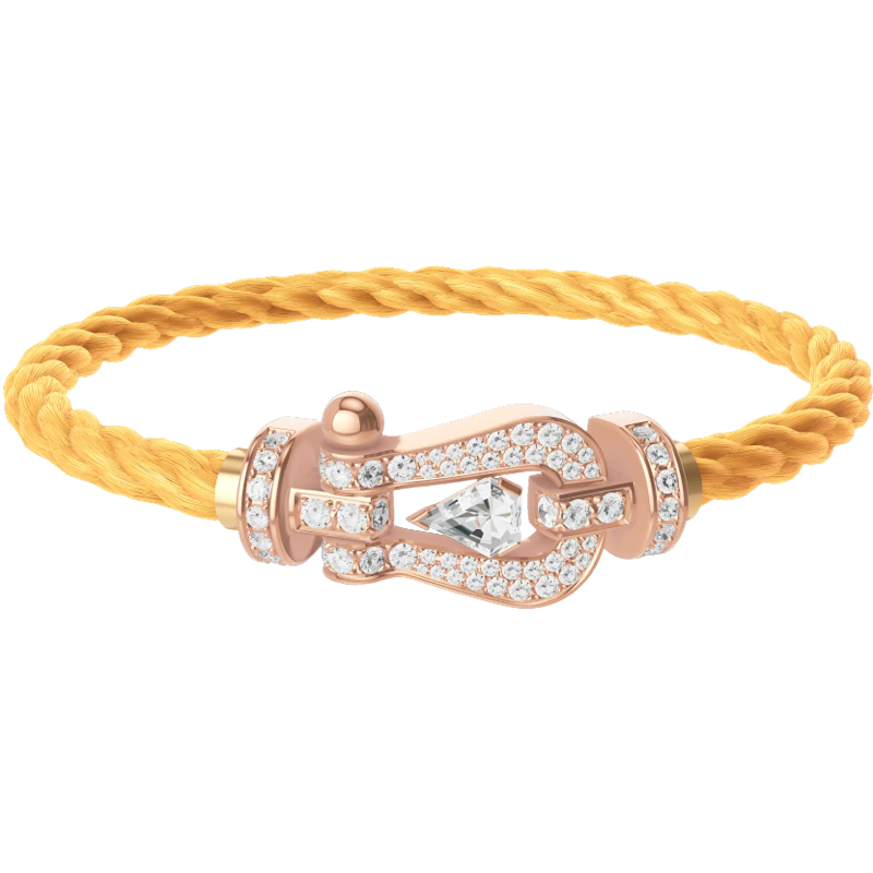 Bracelet de Luxe Tressé Or avec Fermoir Serti de Cristaux