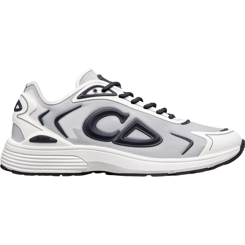 Chaussure de Running Blanc et Noir Design Futuriste
