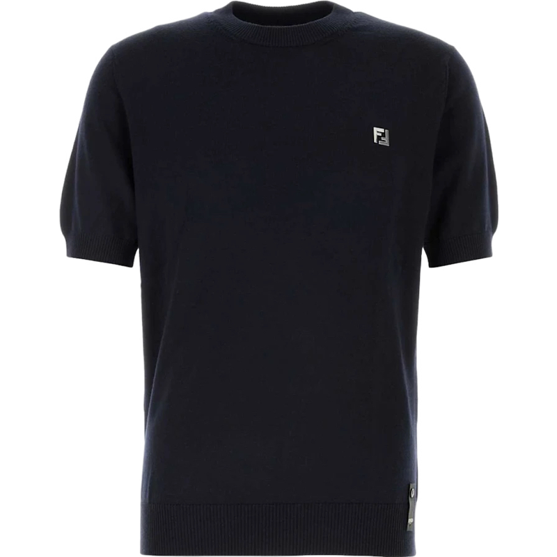 Pull Fendi Manches Courtes Logo FF Noir