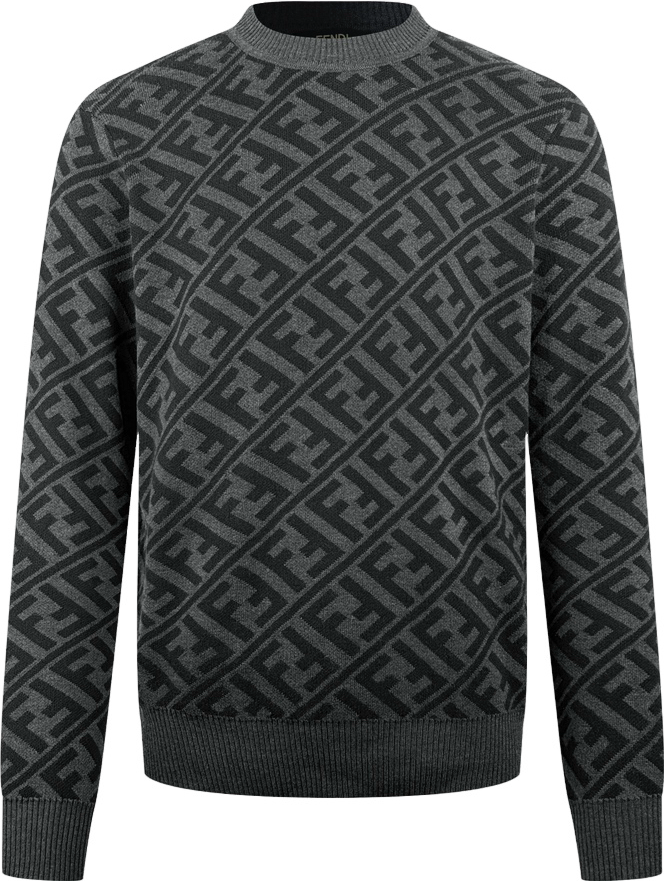 Pull Fendi Monogram Gris Anthracite