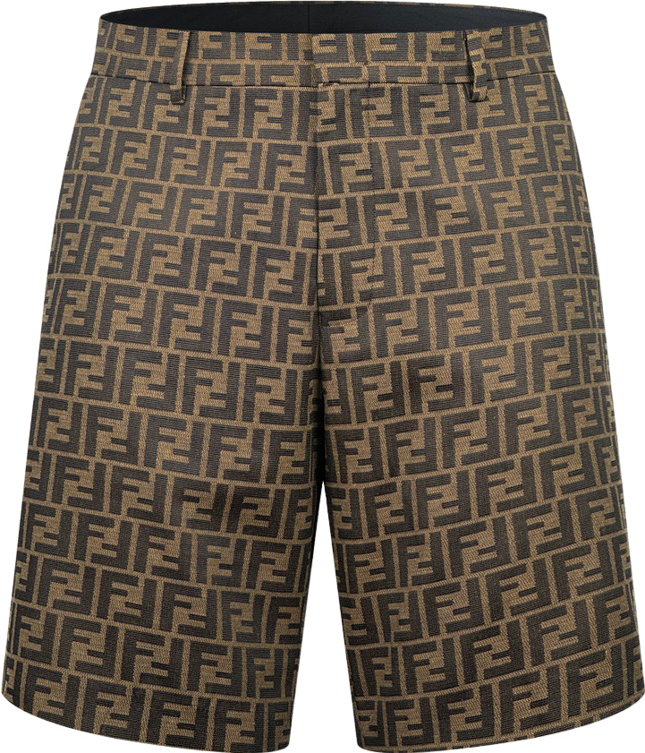 Fendi Short Monogram Zucca Beige et Marron