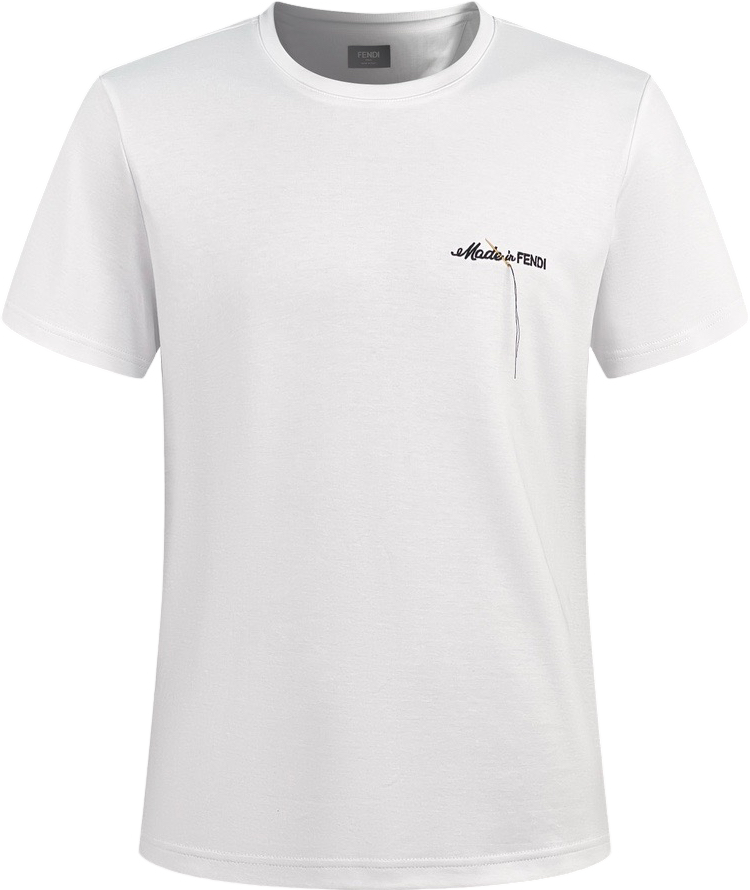 T-shirt Fendi Made in Fendi blanc