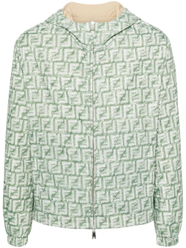 Fendi Veste Zucca Monogramme Vert et Crème