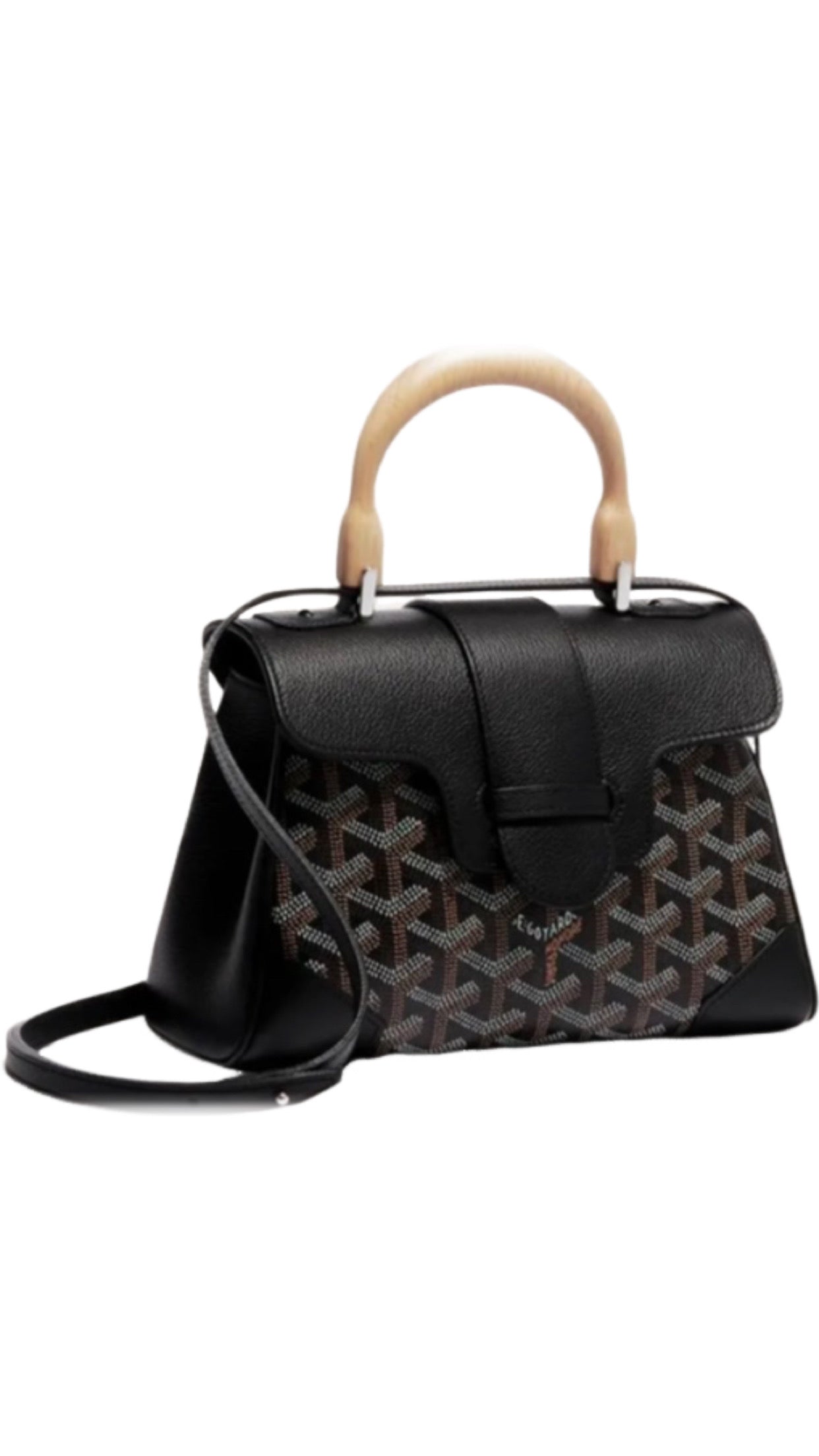 Sac à Main Goyard Saigon PM Toile Monogram Poignées Bois