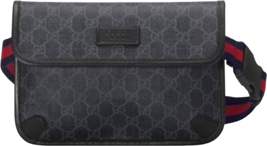 Gucci Sac Messenger GG Supreme Canvas Noir et Rouge