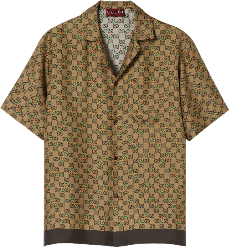 Gucci Chemise Manches Courtes Monogram GG Imprimé Toile