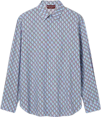 Gucci Chemise Monogram GG Bleu Ciel