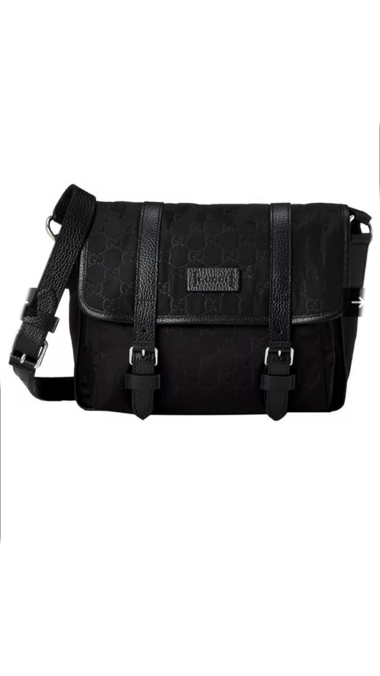 Sac Gucci Messenger Monogram GG Canvas Noir