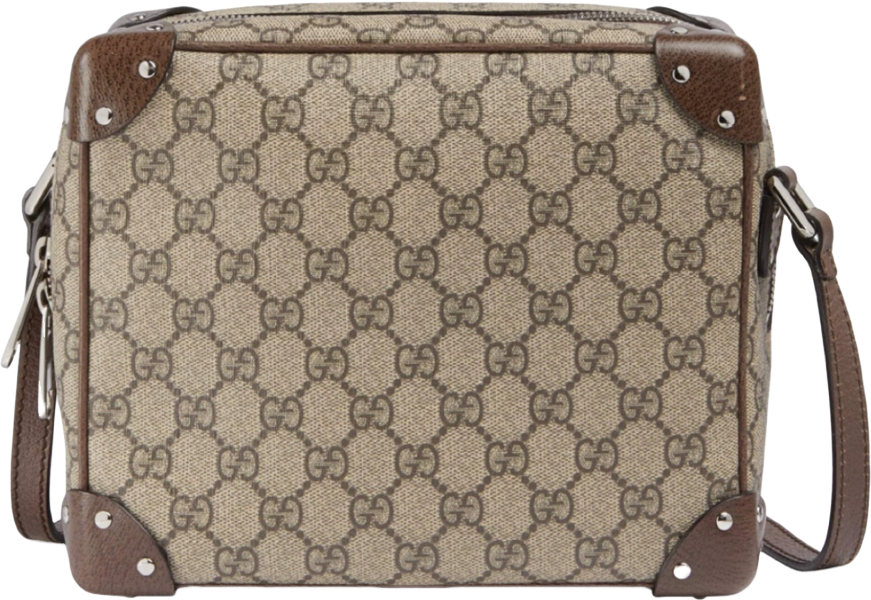 Sac Gucci GG Supreme Messenger Bag Beige et Marron