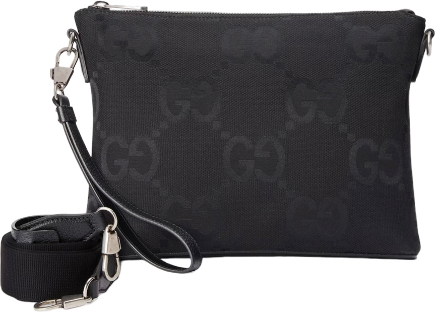Gucci Pochette GG Monogram Canvas Noir avec Bandoulière