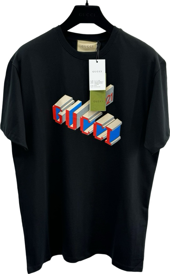 Gucci T-shirt Noir Motif Livres Imprimé