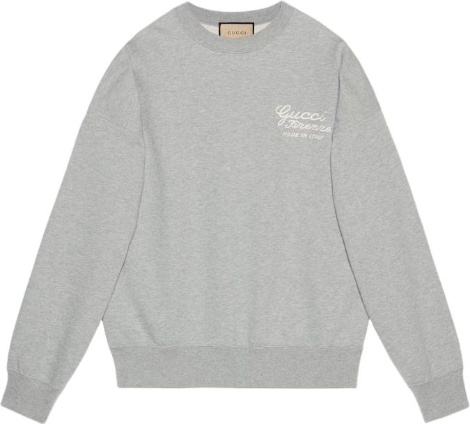 Gucci Sweatshirt Scriptwriting Gris
