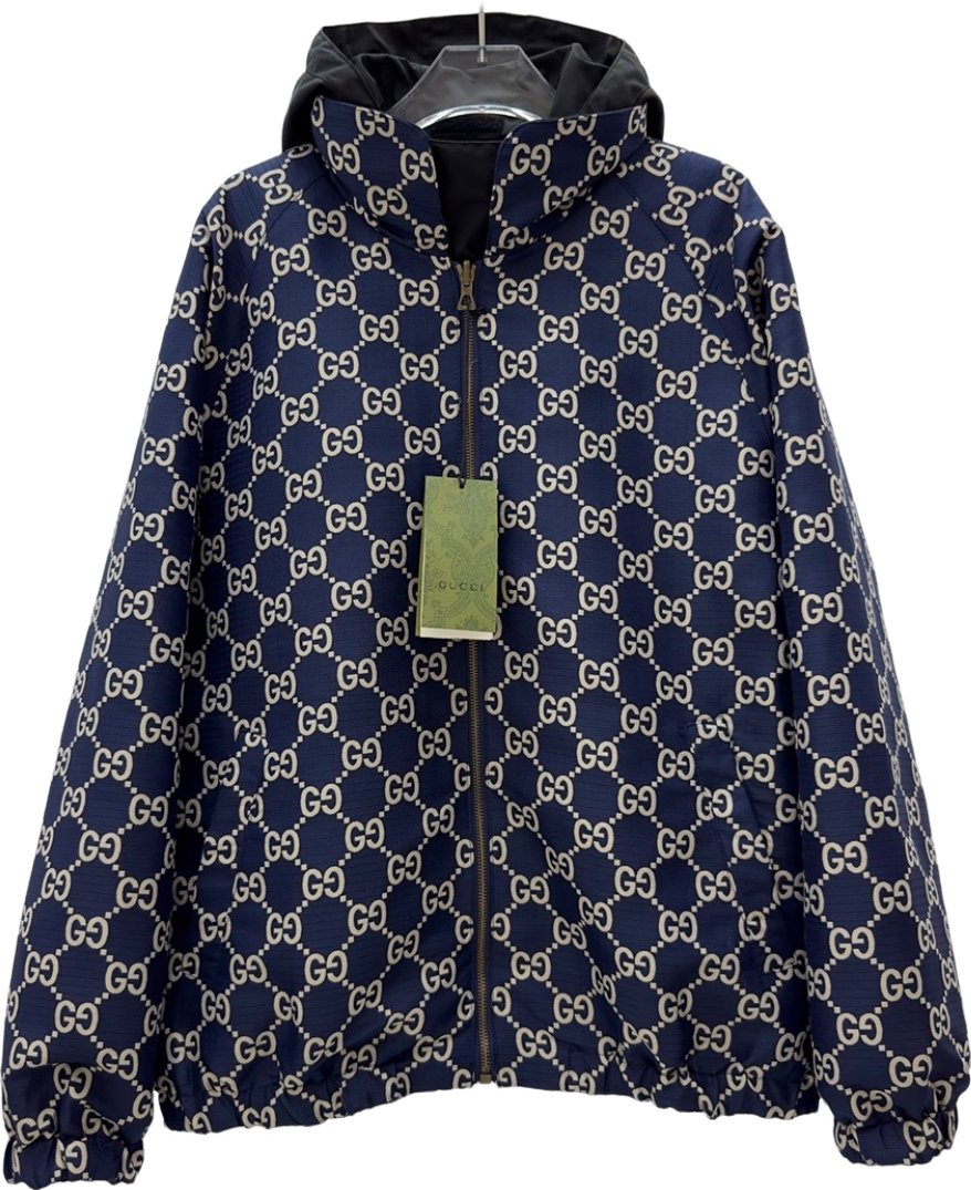 Gucci Veste Monogram GG Matelassée Bleu Marine