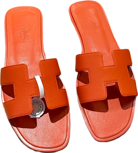 Hermès Oran Sandal Orange Epsom Leather