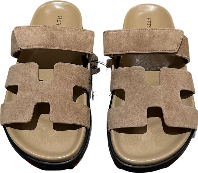 Hermès Chypre Sandales Suède Bicolore