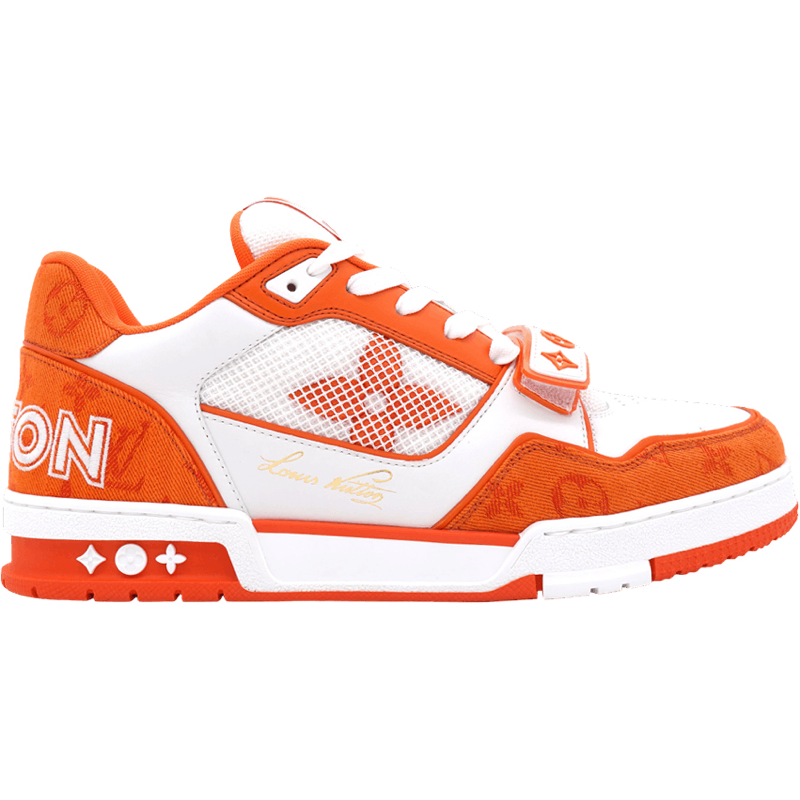 Baskets Louis Vuitton 550 Orange et Blanc