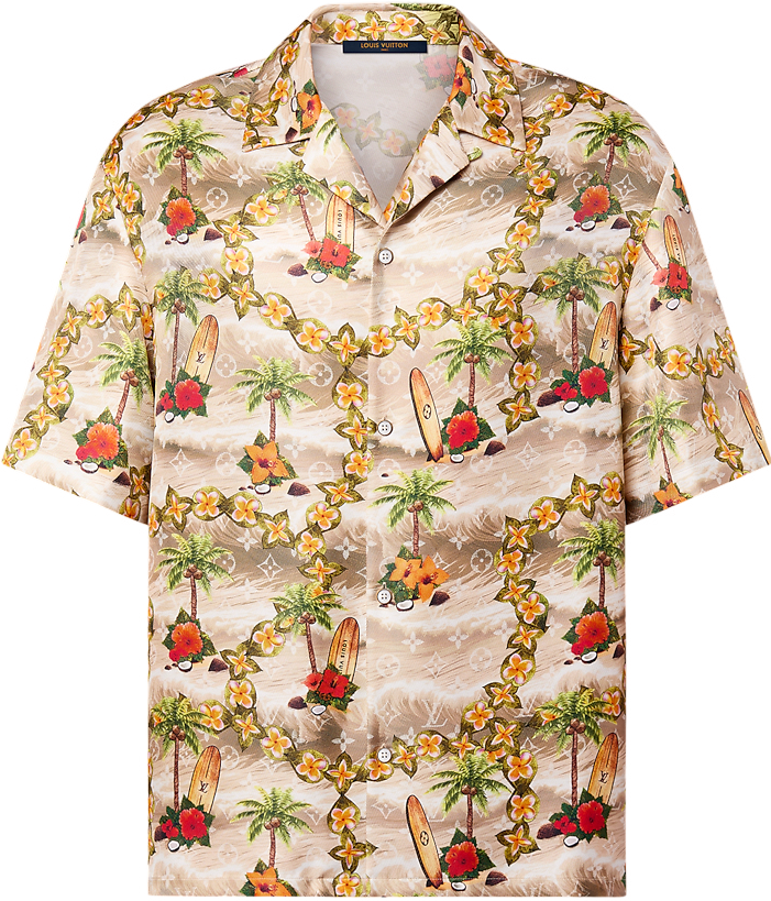Ensemble Chemise Louis Vuitton Manches Courtes Monogram en Soie