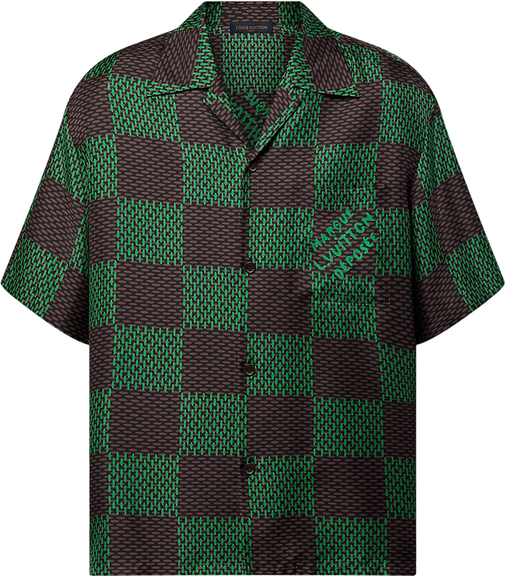 Chemise Manches Courtes Décontractée en Soie Louis Vuitton