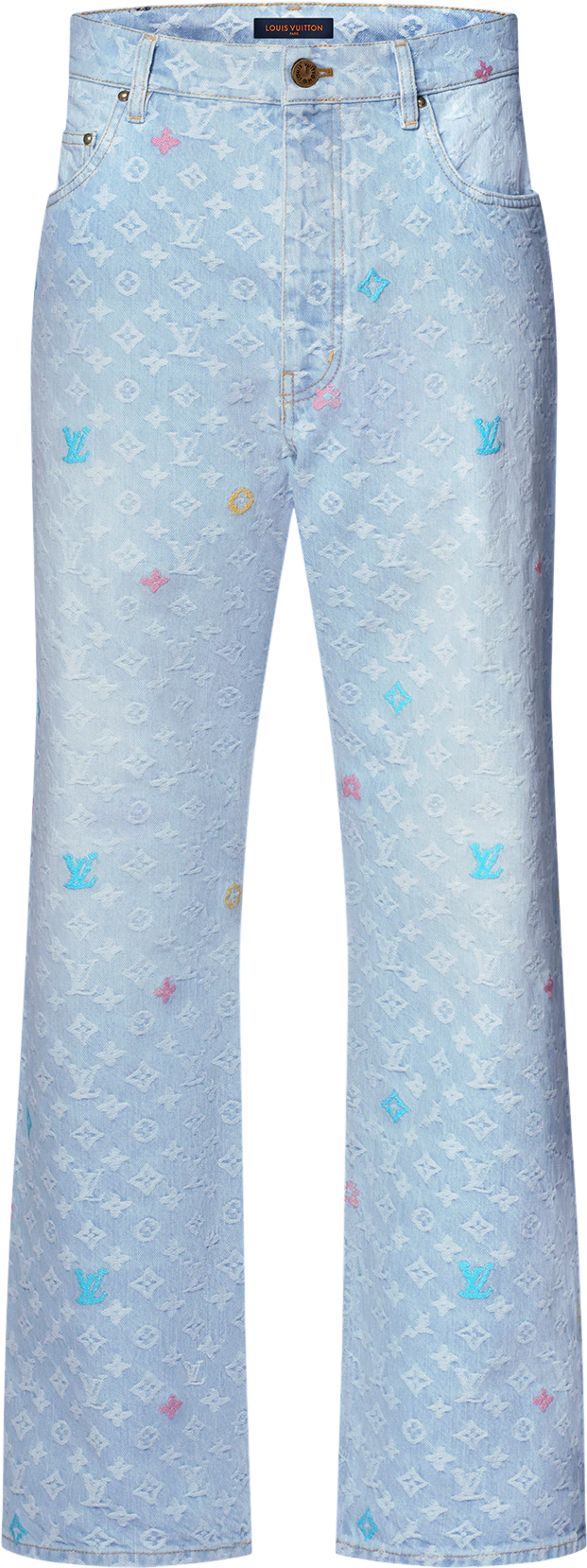 Pantalon Monogram en Denim Louis Vuitton