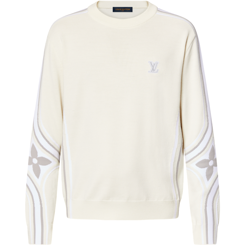 Pull Col Rond Maille Graphique Louis Vuitton
