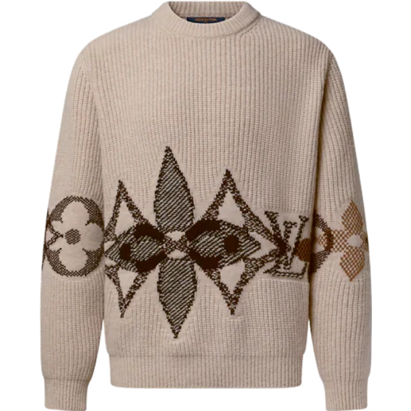 Pull Louis Vuitton Col Rond en Maille Graphique