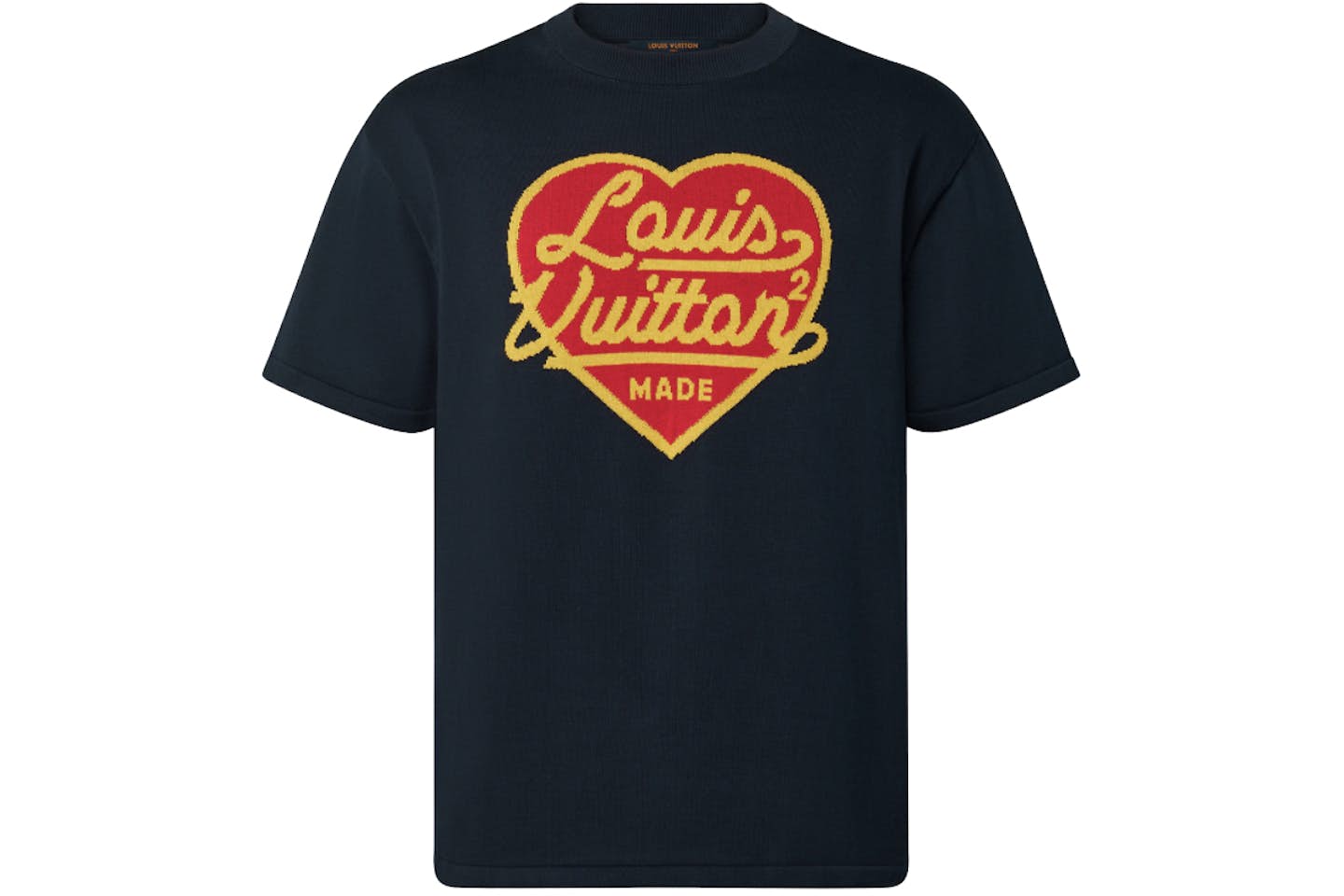 Louis Vuitton Intarsia Jacquard Heart Crewneck Dark Ocean