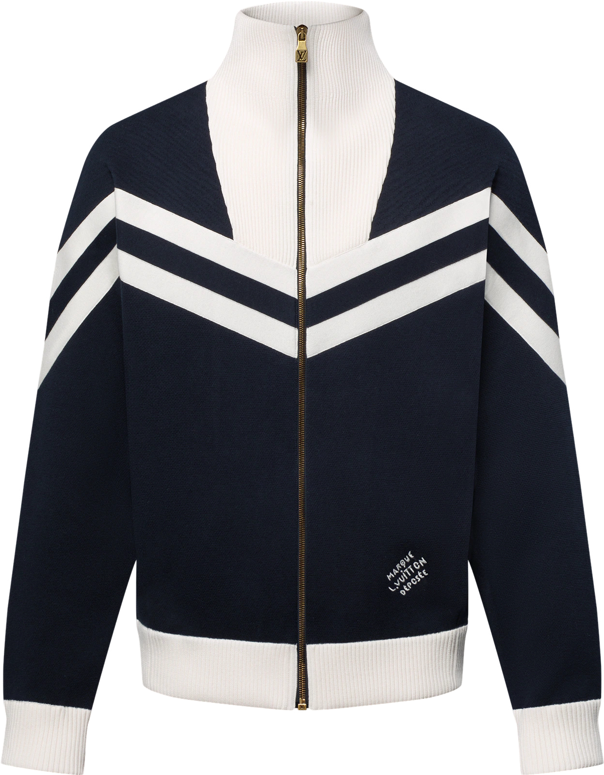 Blouson Marin en Maille de Coton Louis Vuitton