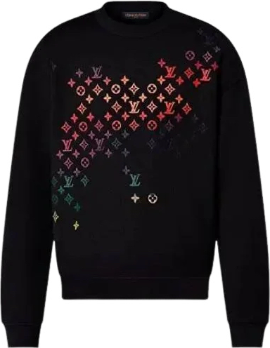 Sweat Brodé en Coton Louis Vuitton
