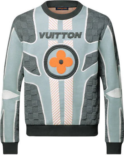 Pull Matelassée en Coton Mélange Louis Vuitton