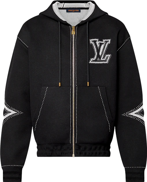 Sweat Capuche Motif Zippee Intarsia Louis Vuitton