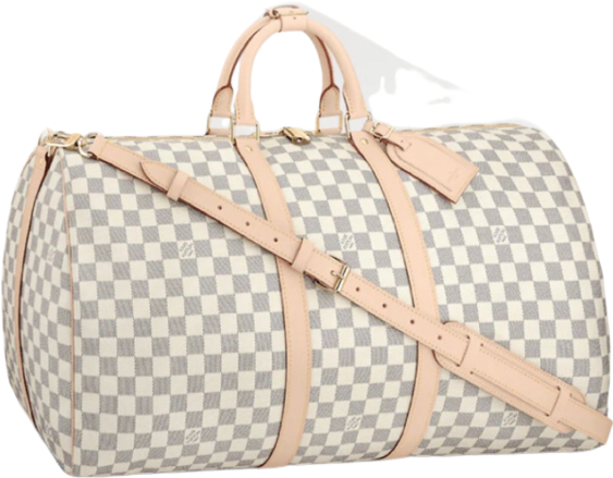 Sac Keepall 55 Toile Damier Azur