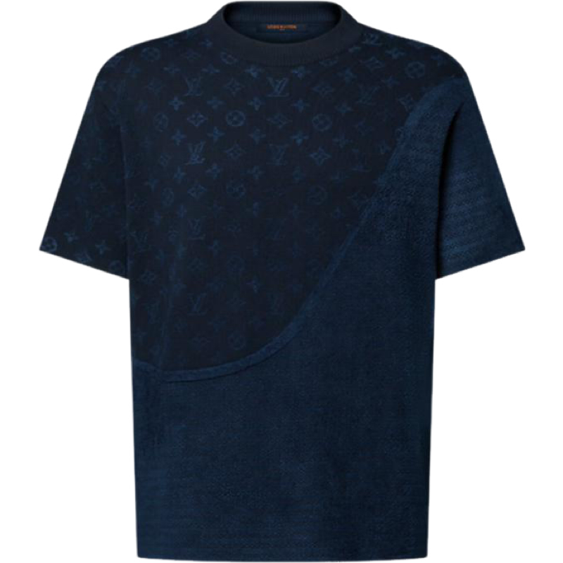 T Shirt Jacquard Louis Vuitton Bleu Nuit