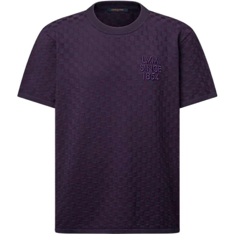 T-shirt Purple Louis Vuitton Maille Jacquard Damier