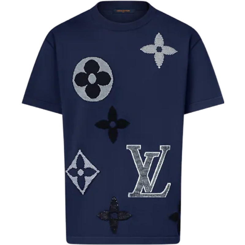 Tee Shirt Monogram Maille À Col Rond