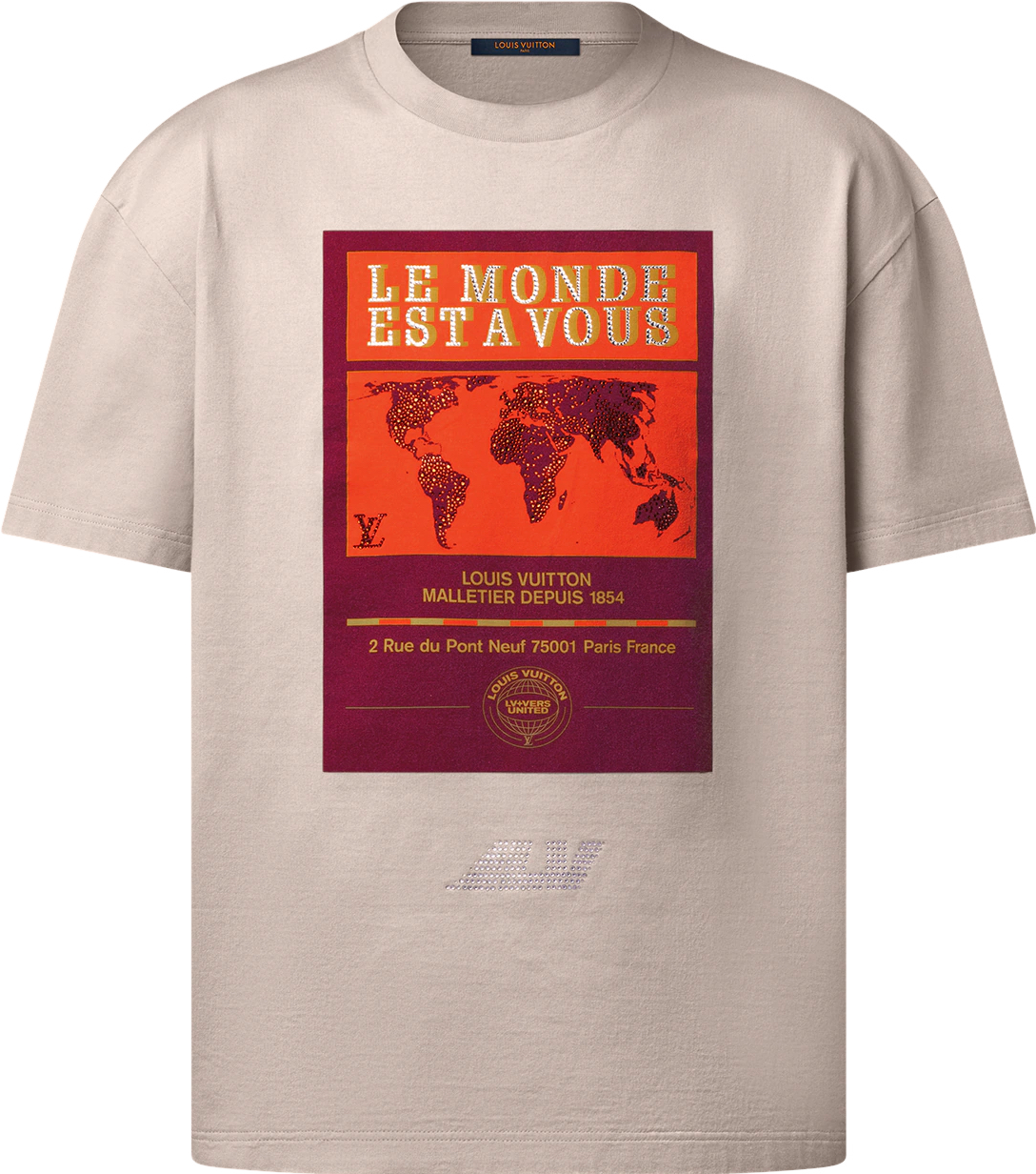 Tee-shirt Louis Vuitton Graphique Ornementé en Coton