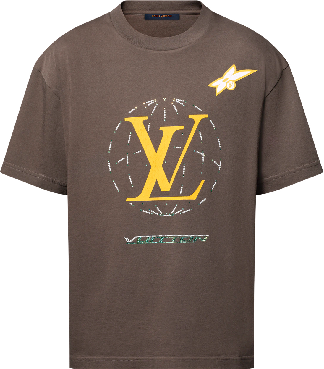 Tee-shirt Louis Vuitton Délavé Ornementé en Coton