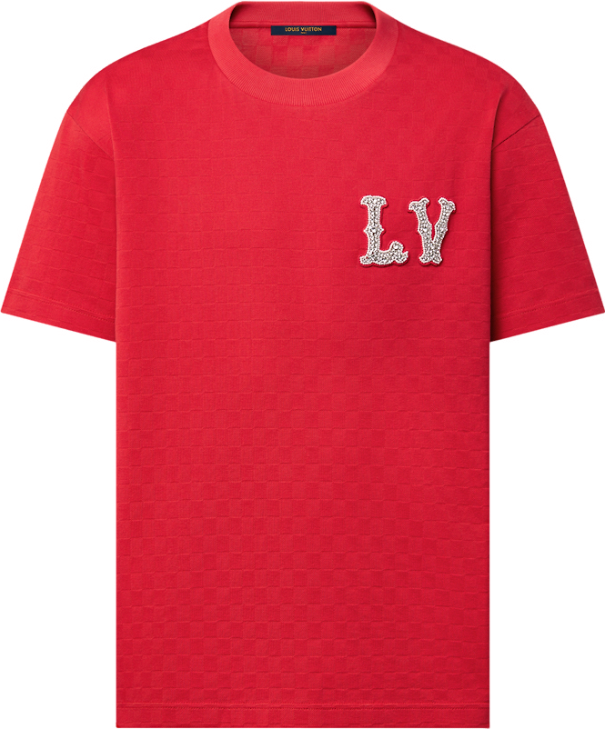 Tee-shirt À Patch Louis Vuitton Brodé en Coton Piqué