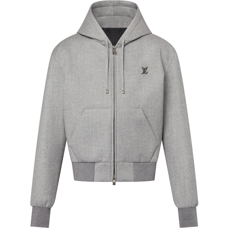 Louis Vuitton Blouson À Capuche Habillé en Laine Technique