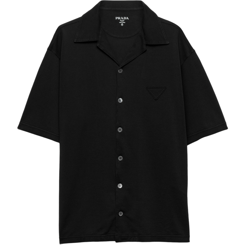 Chemise Piquée Coton Prd Noir