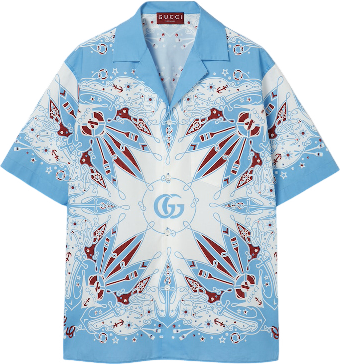Double G Bandana Print Cotton T Shirt