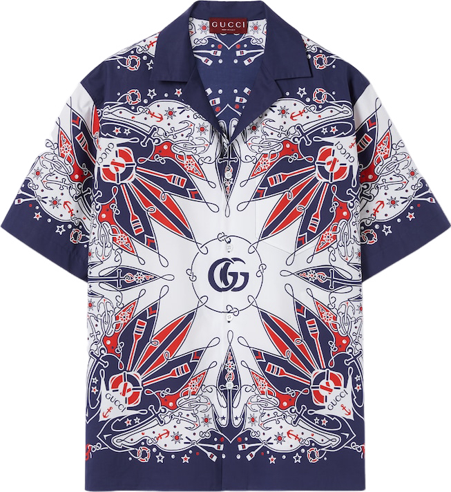 Double G Bandana Print Cotton T Shirt